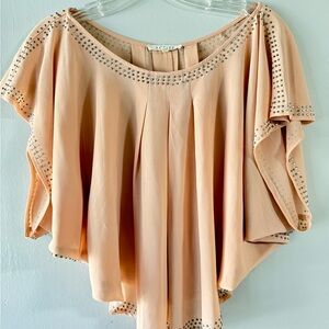 Peach Embellished Women's Top